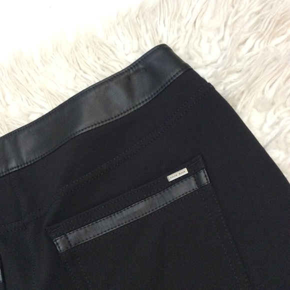 NWOT WHBM Black Vegan Leather Front Leggings - Picture 7 of 9